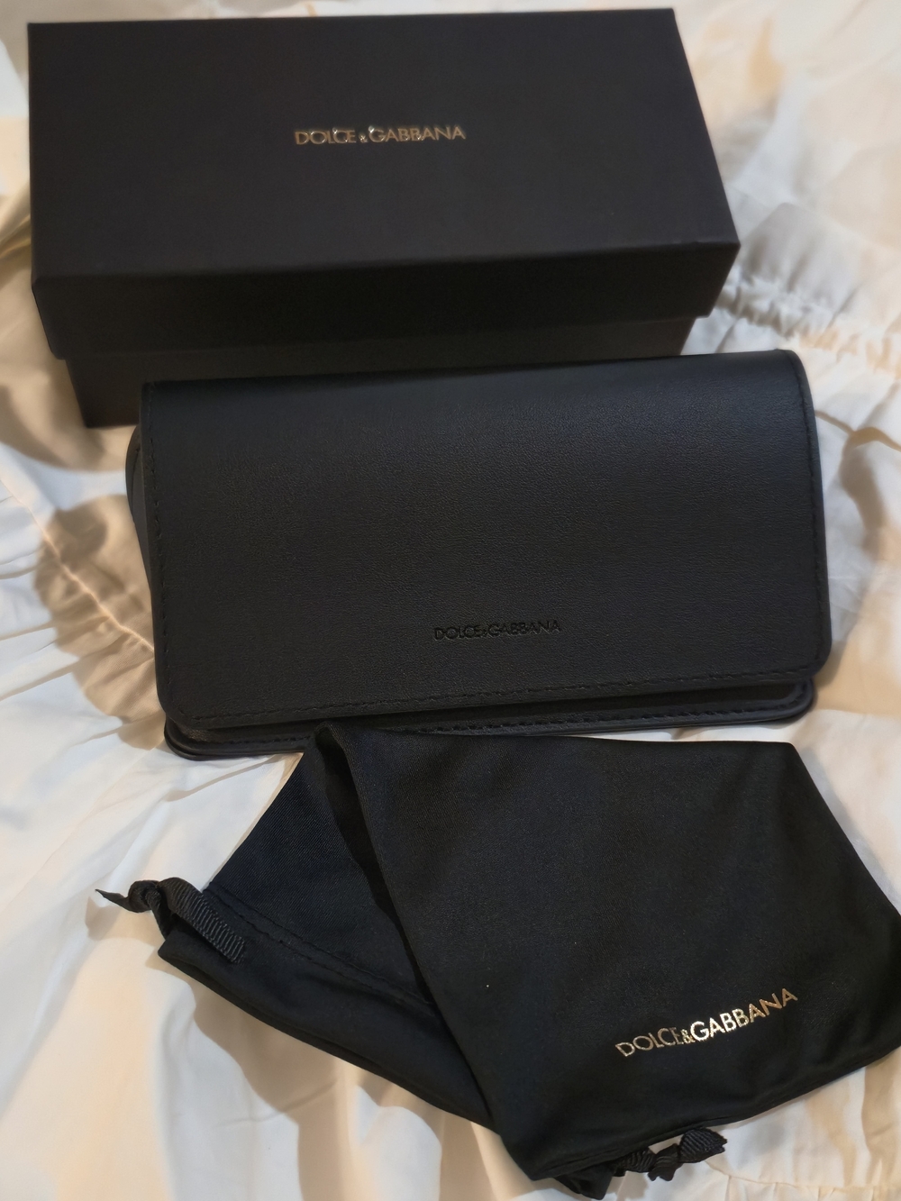 Dolce & Gabbana Black Eyeglasses Sunglasses Case Set
